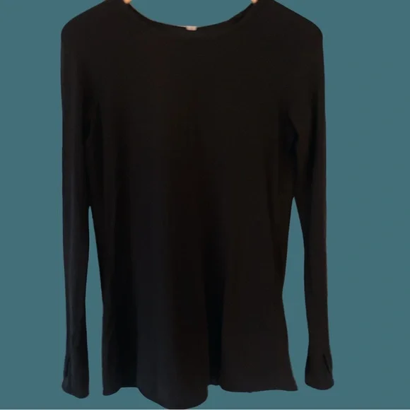Lululemon Making Moves Pleated Back Rulu Black Long Sleeve Shirt - Picture 3 of 12